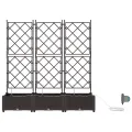 Jardinières  avec système d'irrigation 3 pcs Marron