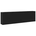 Buffets 3 pcs Chêne noir Bois d'ingénierie