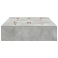 Cadre de lit de rangement Gris béton 120x200 cm