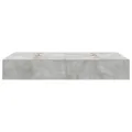 Cadre de lit de rangement Gris béton 120x200 cm