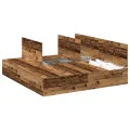 Cadre de lit Vieux bois 200x200 cm