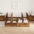 Cadre de lit Vieux bois 200x200 cm
