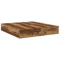 Cadre de lit Vieux bois 200x200 cm