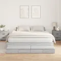 Cadre de lit Gris Sonoma 200x200 cm