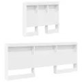 Lit bibliothèque blanc 100x200 cm en bois laminé