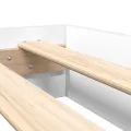 Lit bibliothèque blanc 100x200 cm en bois laminé