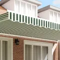 Drap de store pour cadre de 6 m vert et blanc 5.8 x 0.2 m