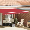 Valance de store pour cadre de 4,5 m Rouge 4,3x0,2 m