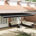 Valance de Store pour Cadre de 6 m Noir 5.8x0.2 m