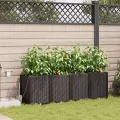 Jardinières  avec système d'irrigation 4 pcs Marron