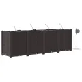 Jardinières  avec système d'irrigation 4 pcs Marron