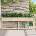 Jardinière  avec étagère 203x53x76 cm en bois massif de sapin