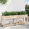 Jardinière  avec étagère 203x53x76 cm en bois massif de sapin