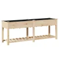 Jardinière  avec étagère 203x53x76 cm en bois massif de sapin