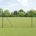 Clôture en Chaînes Set de 2 Gris Métal 25 x 1,5 m Résistant