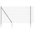 Clôture en Chaînes Set de 2 Gris Métal 25 x 1,5 m Résistant