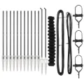 Clôture en Chaînes Set de 2 Gris Métal 25 x 1,5 m Résistant