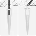 Clôture en Chaînes Set de 2 Gris Métal 25 x 1,5 m Résistant