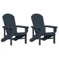 Chaises Adirondack 2 pcs Bleu Marine 74x82x90 cm HDPE