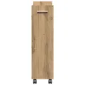 Cabinet roulant  chêne artisanal 60x22x79 cm en bois d'ingénierie