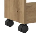 Cabinet roulant  chêne artisanal 60x22x79 cm en bois d'ingénierie