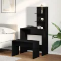 Set de table de maquillage  en chêne noir en bois reconstitué