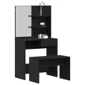 Set de table de maquillage  en chêne noir en bois reconstitué
