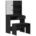 Set de table de maquillage  en chêne noir en bois reconstitué