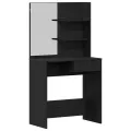Set de table de maquillage  en chêne noir en bois reconstitué