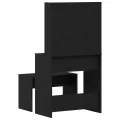 Set de table de maquillage  en chêne noir en bois reconstitué