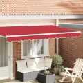 Valence d'auvent pour cadre de 3,5 m Rouge 3,3x0,2 m