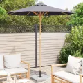 Parasol de Jardin Gris Foncé 217x230 cm Bambou