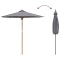 Parasol de Jardin Gris Foncé 217x230 cm Bambou