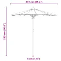 Parasol de Jardin Gris Foncé 217x230 cm Bambou