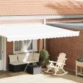Valance d'Auvent pour cadre de 4,5 m blanc 4,3x0,2 m