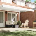 Valance d'Auvent pour cadre de 4,5 m blanc 4,3x0,2 m