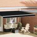 Chaperon pour cadre de 4,5 m Noir 4,3x0,2 m