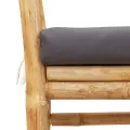 Banc de jardin  avec coussin en bambou de 110 cm