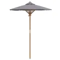 Parasol de jardin gris foncé 150x210 cm en bambou