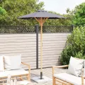 Parasol de jardin gris foncé 150x210 cm en bambou