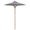 Parasol de jardin gris foncé 150x210 cm en bambou