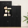 Meuble Haut Chêne Noir 40x42,5x185 cm Bois d'ingénierie