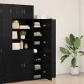 Meuble Haut Chêne Noir 40x42,5x185 cm Bois d'ingénierie