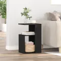 Table d'appoint  en chêne noir 36x30x56 cm en bois d'ingénierie