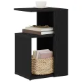 Table d'appoint  en chêne noir 36x30x56 cm en bois d'ingénierie