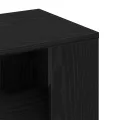 Table d'appoint  en chêne noir 36x30x56 cm en bois d'ingénierie
