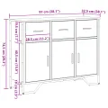 Buffet Artisan en chêne 97x32,5x74,5 cm Bois d'ingénierie