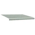 Tissu de Remplacement de Store pour Cadre 4x3 m Vert et Blanc