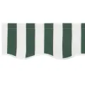 Tissu de Remplacement de Store pour Cadre 4x3 m Vert et Blanc
