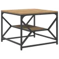Table basse  avec étagère en chêne, 51x50x40 cm, en bois d'ingénierie